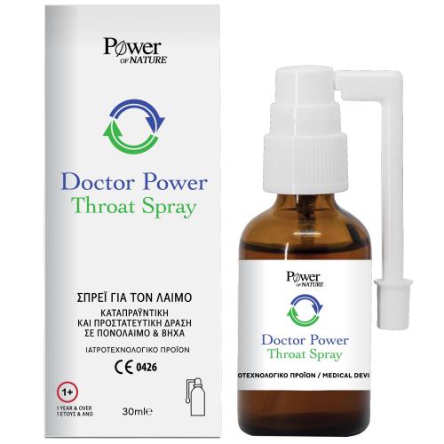 Power of Nature Doctor Power Throat Spray Spray για τον Λαιμό με Καταπαραϋντική & Προστατευτική Δράση σε Πονόλαιμο & Βήχα 30ml